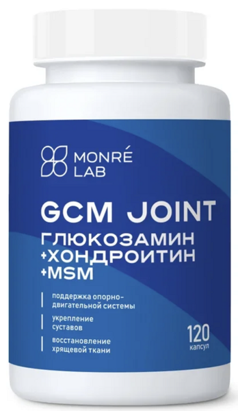 GCM JOINT, глюкозамин, хондроитин+MSM, 120 капсул